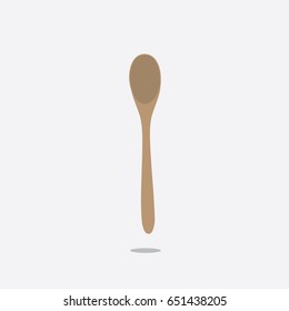 Wooden Spoon Icon, Vector Illustration Design. Cookware Collection.