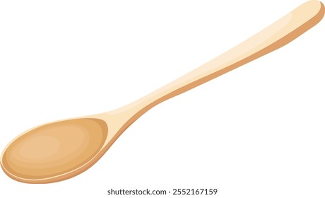 Wooden Spoon Kitchen Utensil Illustration Isolated on White Background