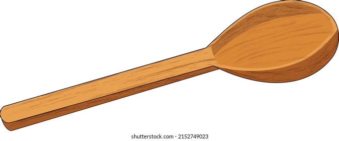 Wooden Spoon Kitchen Vector Illustration Stock Vector (Royalty Free ...