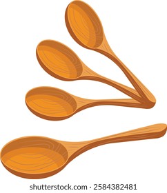 Wooden Spoon vector, Empty wooden spoon.