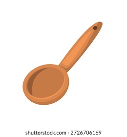 Wooden spoon vector, wooden spoon icon, spoon clip art, isolated on white background 