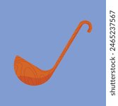 Wooden Spoon Vector Icon. wooden cooking spoon icon illustration. cooking kitchen spoon vector