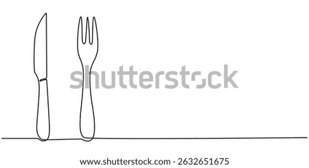 Wooden Spoons continuous one line drawing, Wooden Kitchen Spoons continuous one line drawing, Wooden Spoons continuous one line drawing, Kitchen Spoons continuous one line drawing. Editable outline.