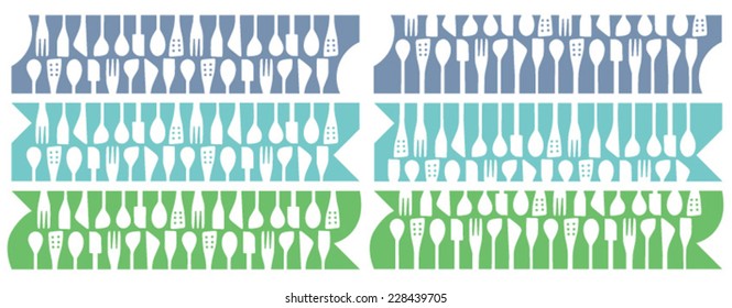 wooden spoons strips set