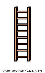 wooden stair isolated icon