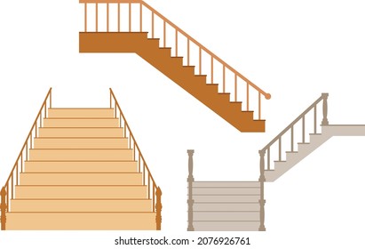 Holztreppen. Eine Holztreppe für das Haus.