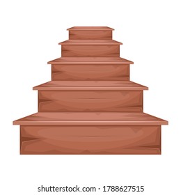 Wooden stairs vector design illustration isolated on white background