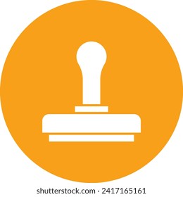 Imagen vectorial de icono de sello de madera. Adecuado para aplicaciones web móviles y medios de impresión.