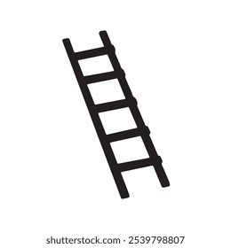 Wooden step ladder silhouette. Step ladder icon vector illustration design.