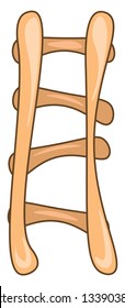 A wooden steps used for climbing is called ladder vector color drawing or illustration 