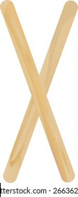 wooden sticks for ice lolly, vector illustration