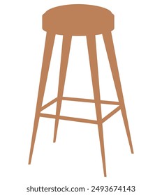 wooden stool silhouette. wooden stool icon