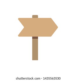 Wooden street signs vector icon