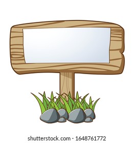 wooden street signs vector illustration