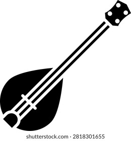 Wooden stringed lute instrument with a classic rounded back. This musical tool represents traveling bards and medieval court entertainment. Ideal for fantasy roleplaying games and historical music education.