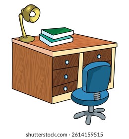 Wooden study table with chair