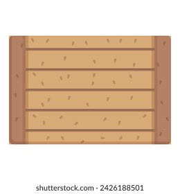 Wooden style door mat icon cartoon vector. Clean apartment. Step front