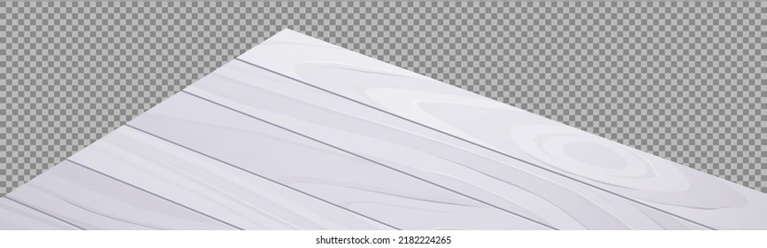 Aussicht auf den Holztisch, Holzfläche aus weißem Schreibtisch, Küchen- oder Bürofläche aus Öko-Material einzeln auf transparentem Hintergrund. Tabletop-Design-Element Realistisches 3D-Vektorgrafik