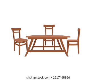 Two Chairs Table Bright Modern Interior Stock Illustration 660670462 ...