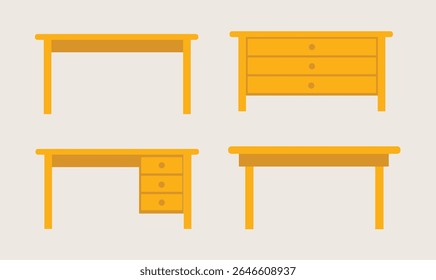 wooden table collection design for use.