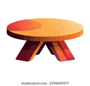 Wooden table decorative isolated icon