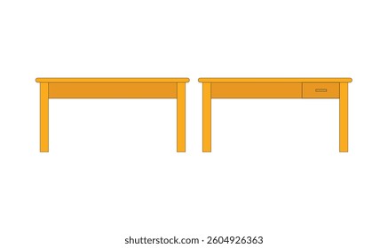 Wooden table design for use.