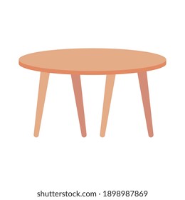 Wooden Table Forniture Isolated Icon Vector Illustration Design