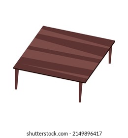 icono de mesa de madera aislado