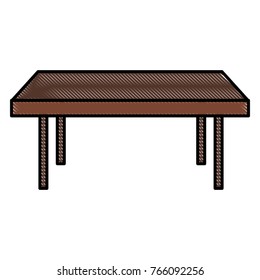 Wooden table isolated