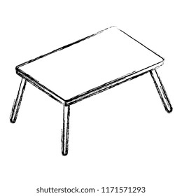 wooden table isolated icon