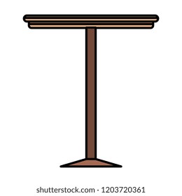 wooden table isolated icon