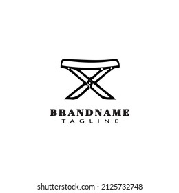 wooden table logo cartoon icon design modern vector illustration