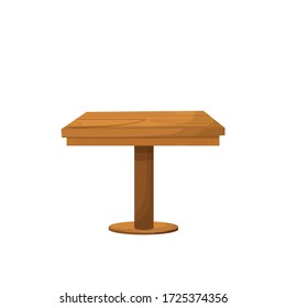 wooden table on legs vector illustration