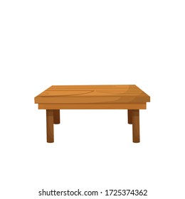 wooden table on legs vector illustration
