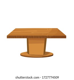 mesa de madera sobre ilustración vectorial de patas