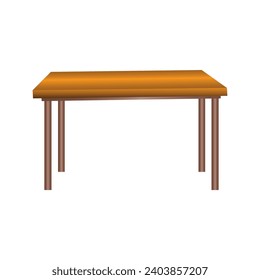 wooden table on white background. brown simple table sign. table with four legs symbol. flat style. Pro Vector 