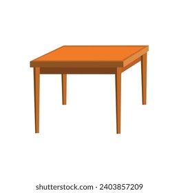 wooden table on white background. brown simple table sign. table with four legs symbol. flat style. Pro Vector 