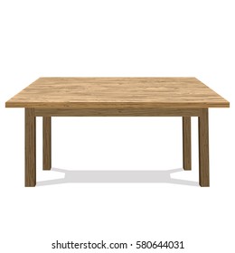 Wooden Table / Platform / Stand. Template for Object Presentation.Vector Illustration.