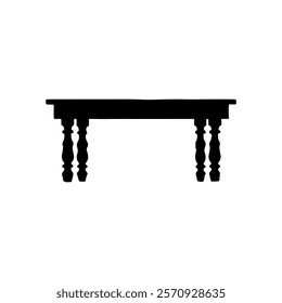 Wooden table silhouette icon vector design.