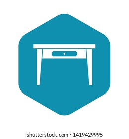 Wooden table in simple style isolated on white background vector illustration