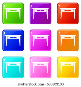 Wooden table in simple style isolated on white background vector illustration