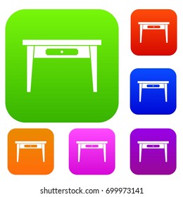 Wooden table in simple style isolated on white background vector illustration