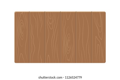 Wooden table template colorful vector illustration isolated on white background classical furniture, abstract workplace image, desk from natural wood