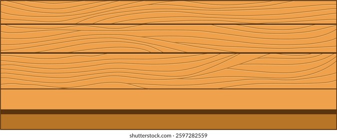 Wooden Table Top With Texture. Flat and Simple Style.