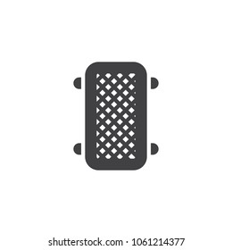 Wooden table top view vector icon. filled flat sign for mobile concept and web design. Desk Furniture simple solid icon. Symbol, logo illustration. Pixel perfect vector graphics