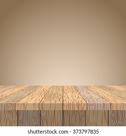 Wooden table. trees surface. Wood texture. Planks of timber in perspective.
