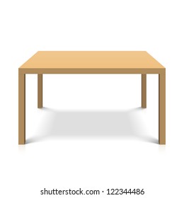 Wooden table. Vector.