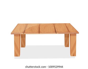 wooden table  vector clipart
