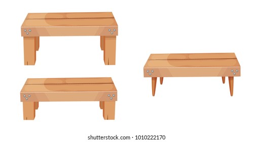 wooden table  vector clipart