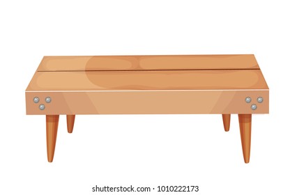 wooden table  vector clipart